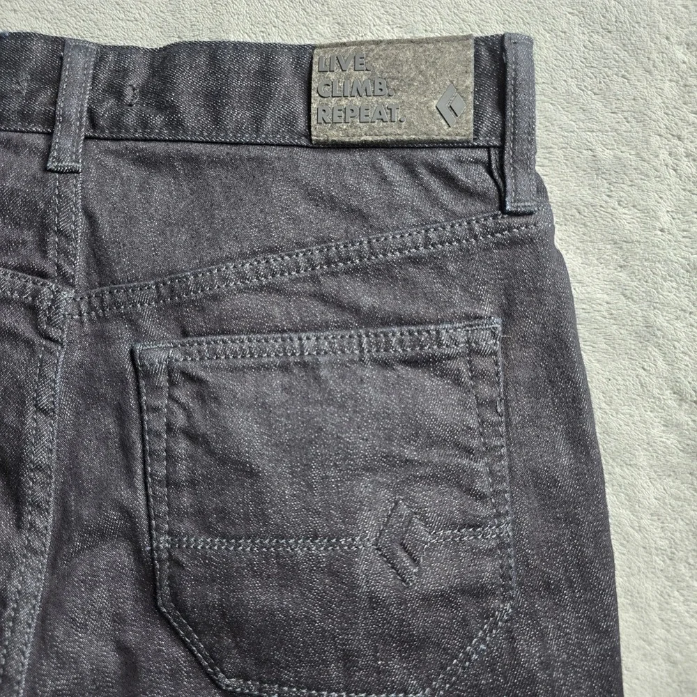 Black Diamond Equipment Mission Wool Denim Pants Mens 30x30 (30x29) Black Blue